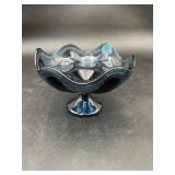 Viking Epic Bluenique 6-Petal Glass Compote