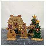 Primitive Gingerbread Christmas Decor, 5 Pc