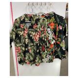4 Menï¿½s Black Tropical Hawaiian Shirts