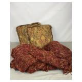 Chris Madden Throw & 2 Paisley Pillows