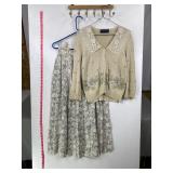 Herman Geist Hand-Embroidered Cardigan & Skirt