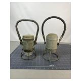 2 Vintage Metal Utility Lanterns