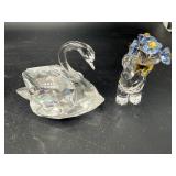 Swarovski Kris Bear & Crystal Swan