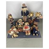 Patriotic Americana Primitive Cloth Doll Group