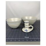 Pfaltzgraff Yorktowne Bowls & Candlestick