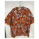 Stitch Hawaiian Orange Floral Shirt XXL