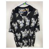 Bobby Chan Silk Blend Floral Shirt L