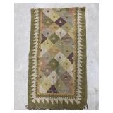 Woven Geometric Runner Rug 90 x 26 In.