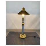 Vintage Brass & Blue Empire Style Table Lamp