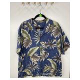 Blue Tropical-Print Shirt