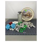 Cookie Cutters, Press & Currier Ives Tray