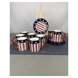 Colonial Garden Kitchens Patriotic Mug Set