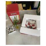 Pier 1 Wine Charm Tree & Fitz Snowman Plate