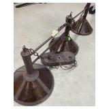 3-Light Hanging Metal Fixture