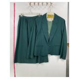 Pendleton Green Virgin Wool Jacket & Skirt size 10