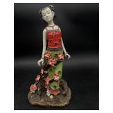 Chinese Shiwan Wucai Lady Figurine