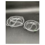 2 Candlewick Divided Relish Dishes