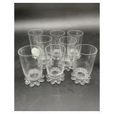 8 Candlewick Beaded Foot Tumblers