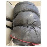 2 Rolled Sleeping Bags - Gray & Black/Red