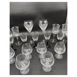 Etched Glass Stemware & Snifter Collection