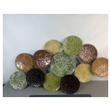 45in Embossed Metal Disc Wall Art