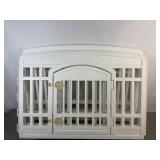 White Plastic 4-Panel Pet Playpen w/Door