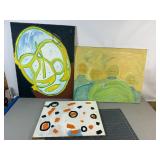 3 Abstract Paintings - Family Portrait & More