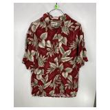 Campia Moda Red Floral Rayon Shirt L