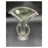 Candlewick Beaded Glass Fan Vase