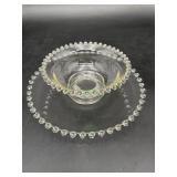 2 Candlewick Beaded Rim Serving Bowls