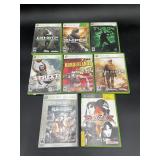 8 Xbox 360 Game Cases - No Game Discs