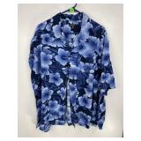 George Blue Hibiscus Shirt 3XL