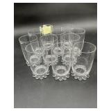 10 Candlewick Beaded Foot Tumblers