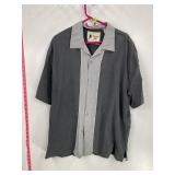 Vintage Silk Gray Shirt XXL