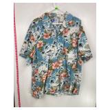 RJC Aqua Floral Hawaiian Shirt 2XL
