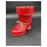 Papier-Mï¿½chï¿½ Santa Boot Candy Container
