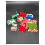 Vintage Christmas Yarn, Ribbon & Gift Tags