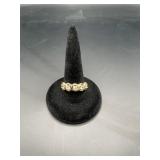 14K Yellow Gold Five-Diamond Ring, 2.56g