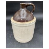 Large Brown-Top Stoneware Shoulder Jug
