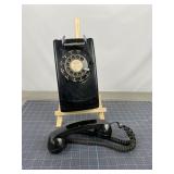 Bell System Black Rotary Wall Telephone
