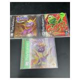 3 PS1 Games - Spyro, Spyro 2 & Frogger 2