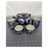 Otagiri Blue Floral Tea Set, 7 Pc
