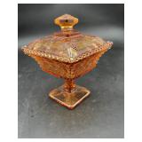 Westmoreland Golden Sunset Beaded Grape Dish
