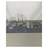 Clear Glass Pitcher & Mixed Drinkware