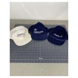 Amtrak & Indiana Bell Logo Caps, 3 Pc