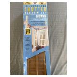 Oak Fauxwood Shutter Window Set 27-29in