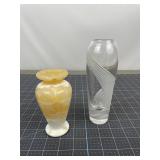 Lenox Windswept Crystal & Banded Onyx Vases