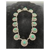 Italian Silver Chrysoprase Bracelet 58.46g