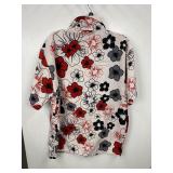 Red & Black Floral Shirt L