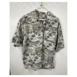 Hana Gray Island Scene Shirt